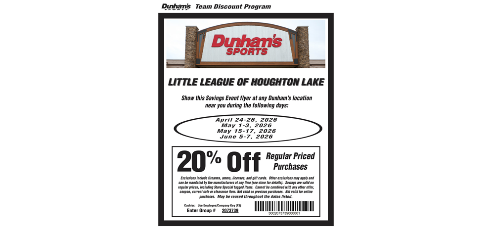 DUNHAM'S DISCOUNT WEEKENDS